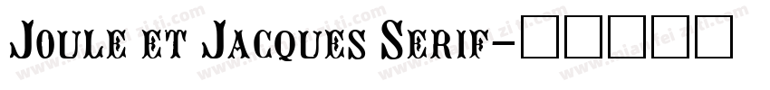 Joule et Jacques Serif字体转换